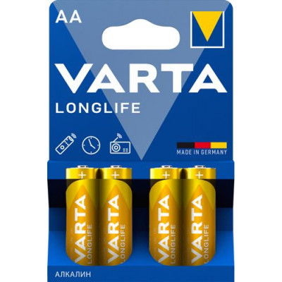 Батарейка щелочная Varta LongLife 04106101414, BT-4743347