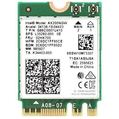 Wi-Fi адаптер + Bluetooth Intel AX200NGW, BT-4747946