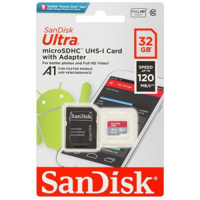 Карта памяти SanDisk Ultra microSDHC 32 ГБ [SDSQUA4-032G-GN6MA], BT-4754727