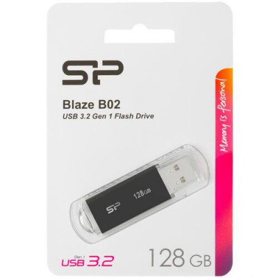 Память USB Flash 128 ГБ Silicon Power Blaze B02 [SP128GBUF3B02V1K], BT-4760776