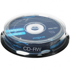 CD-диск Aceline CD-RW, 0.7 ГБ, Cake Box, 10x, 10 шт