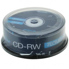 CD-диск Aceline CD-RW, 0.7 ГБ, Cake Box, 10x, 25 шт