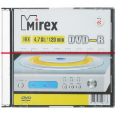 DVD-диск Mirex DVD-R, 4.7 ГБ, Slim Case, 16x, 1 шт