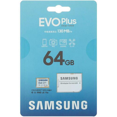 Карта памяти Samsung EVO Plus microSDXC 64 ГБ [MB-MC64KA/CN], BT-5038200