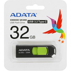 Память OTG USB Flash 32 ГБ ADATA UC300 [ACHO-UC300-32G-RBK/GN]