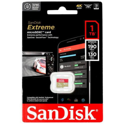 Карта памяти SanDisk Extreme microSDXC 1000 ГБ [SDSQXAV-1T00-GN6MN], BT-5408836