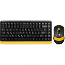 Клавиатура+мышь беспроводная A4Tech Fstyler FG1110 желтый