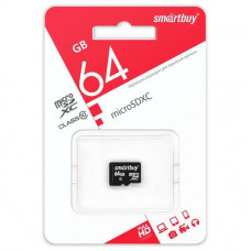 Карта памяти Smartbuy microSDXC 64 ГБ [SB64GBSDCL10-00LE]