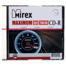 CD-диск Mirex CD-R, 0.7 ГБ, Slim Case, 52x, 1 шт
