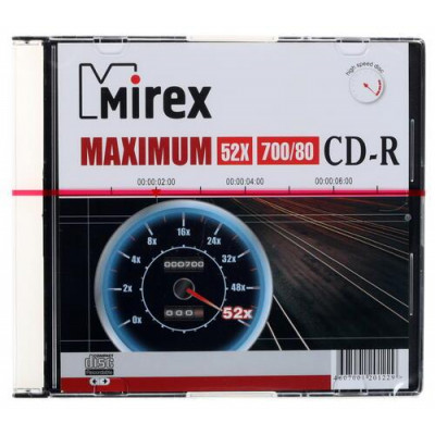 CD-диск Mirex CD-R, 0.7 ГБ, Slim Case, 52x, 1 шт, BT-7948630