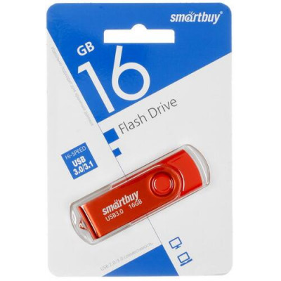 Память USB Flash 16 ГБ Smartbuy Twist [SB016GB3TWR], BT-9954198