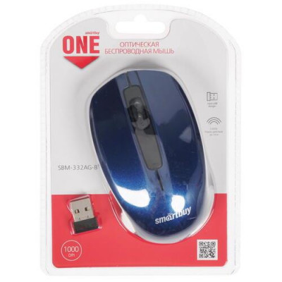 Мышь беспроводная SmartBuy ONE SBM-332AG-B синий, BT-4763109