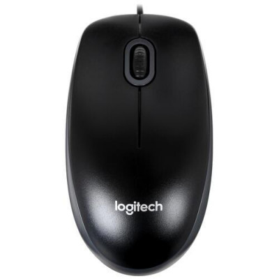 Мышь проводная Logitech B100 [910-006605] черный, BT-5435870