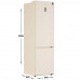 Холодильник с морозильником Samsung RB38T676FEL/WT бежевый, BT-4706766