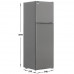 Холодильник с морозильником DEXP T4-26AMG серебристый, BT-5098008