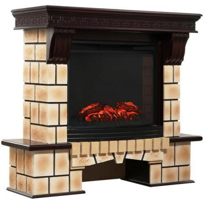 Каминокомплект RealFlame STONE BRICK 25.5 AO + EVRIKA 25.5 коричневый, BT-5342373