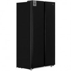Холодильник Side by Side MAUNFELD MFF177NFBE черный
