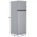 Холодильник с морозильником DEXP T2-26AHA серебристый, BT-5408418
