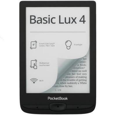 6" Электронная книга PocketBook 618 Basic Lux 4 черный, BT-5434605