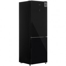 Холодильник с морозильником MAUNFELD MFF185NFB черный