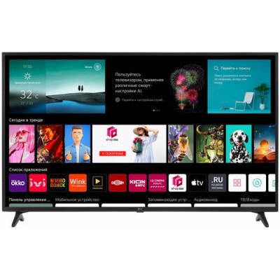 55" (140 см) Телевизор LED LG 55UQ75006LF черный, BT-9917160