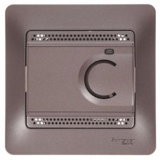 Термостат для теплого пола SE Glossa [электронный, с датчиком, 10A, Сиреневый Туман] (GSL001438)