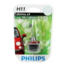 Галогеновая лампа Philips 12 В, H11, 55 Вт, LongLife EcoVision 3100 K