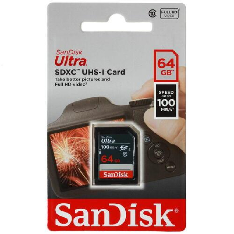 Sandisk карта памяти sdxc ultra 64 гб