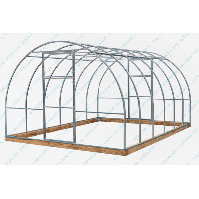 Теплица "Усиленная 65", 8 метров, с саморезами и поликарбонатом - Колибри